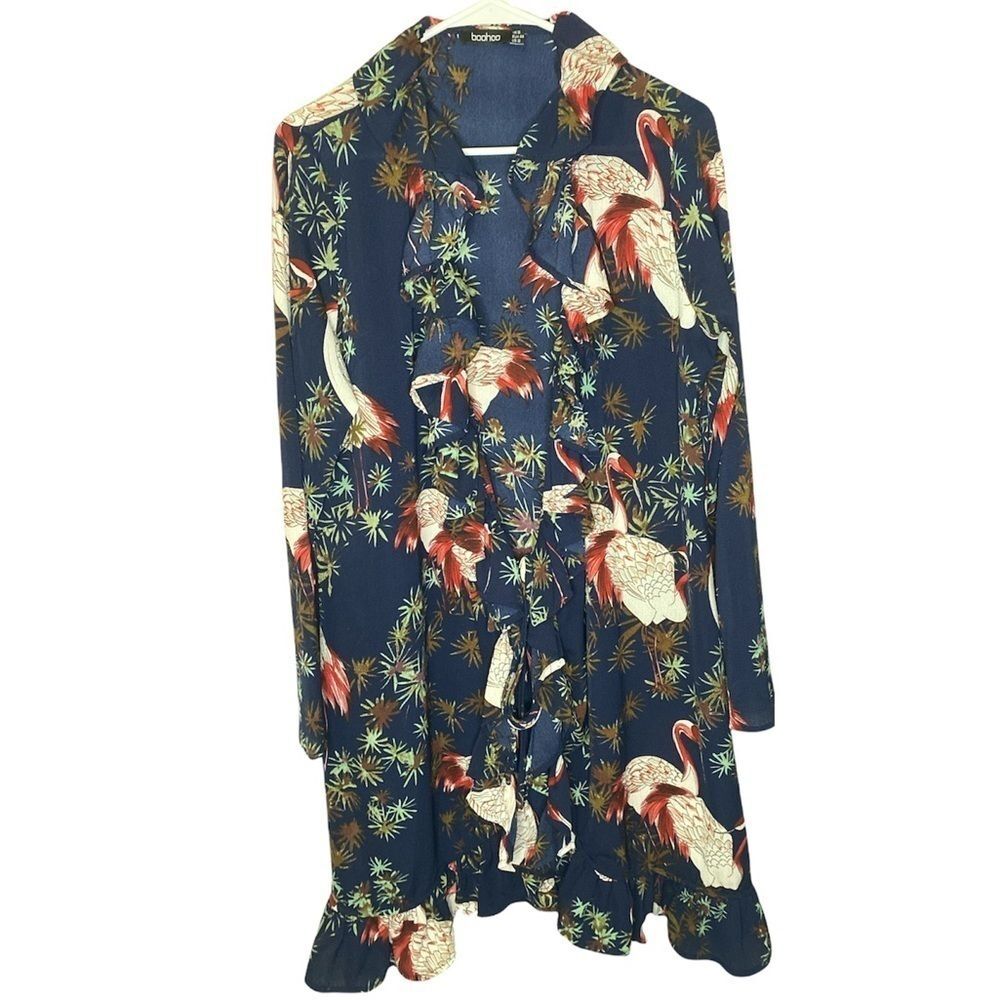 BooHoo silky coverup dress Womens size 12, Large
